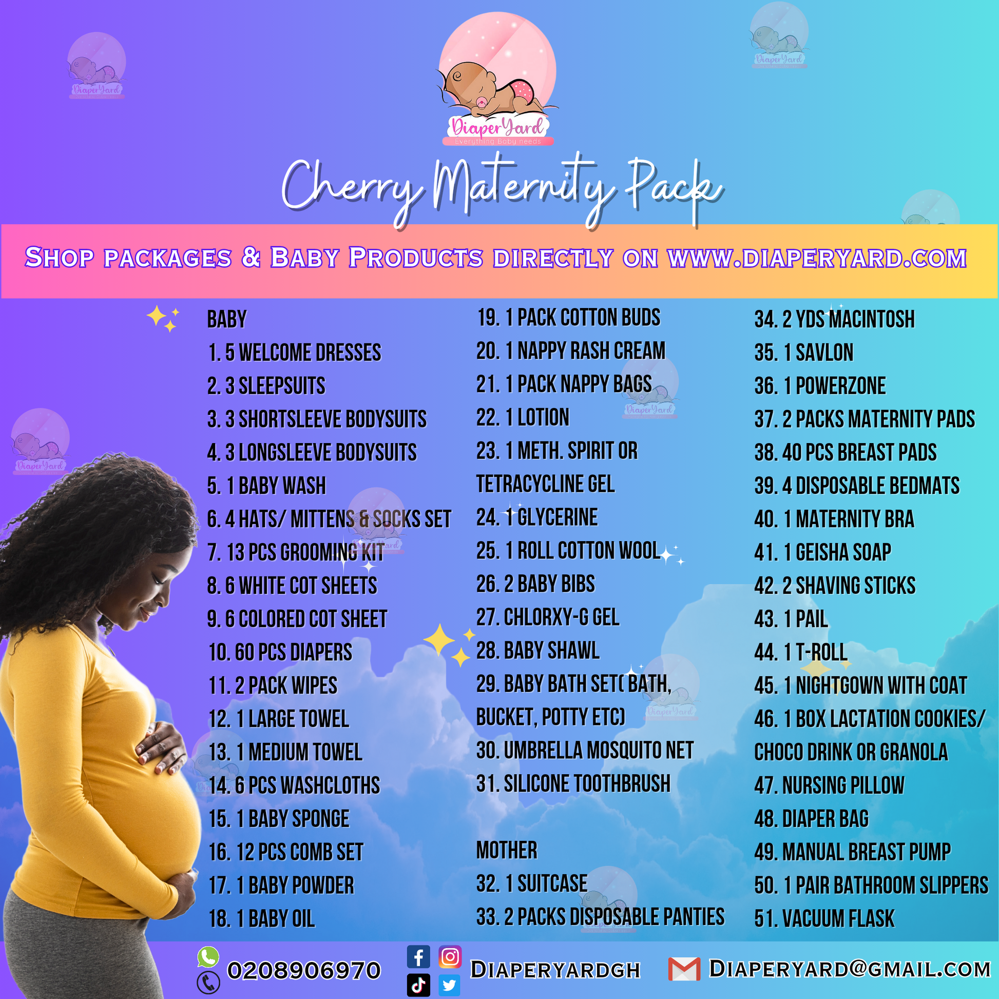 Cherry Maternity Package - Diaper Yard Gh