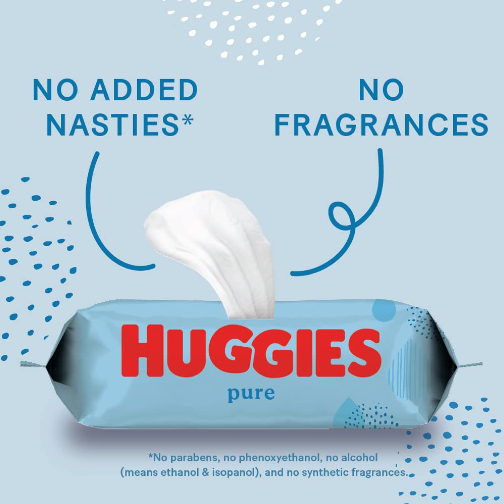 Huggies Pure, Baby Wipes, 18 Packs (1008 Wipes) - Diaper Yard Gh
