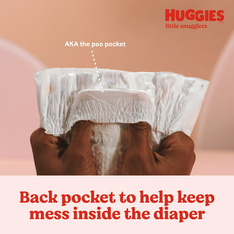 Huggies Little Snugglers Baby Diapers, Size Newborn, 128 Ct - Diaper Yard Gh