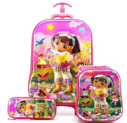 Dora the Explorer 3 in 1 Trolley Bag Set - Diaper Yard Gh