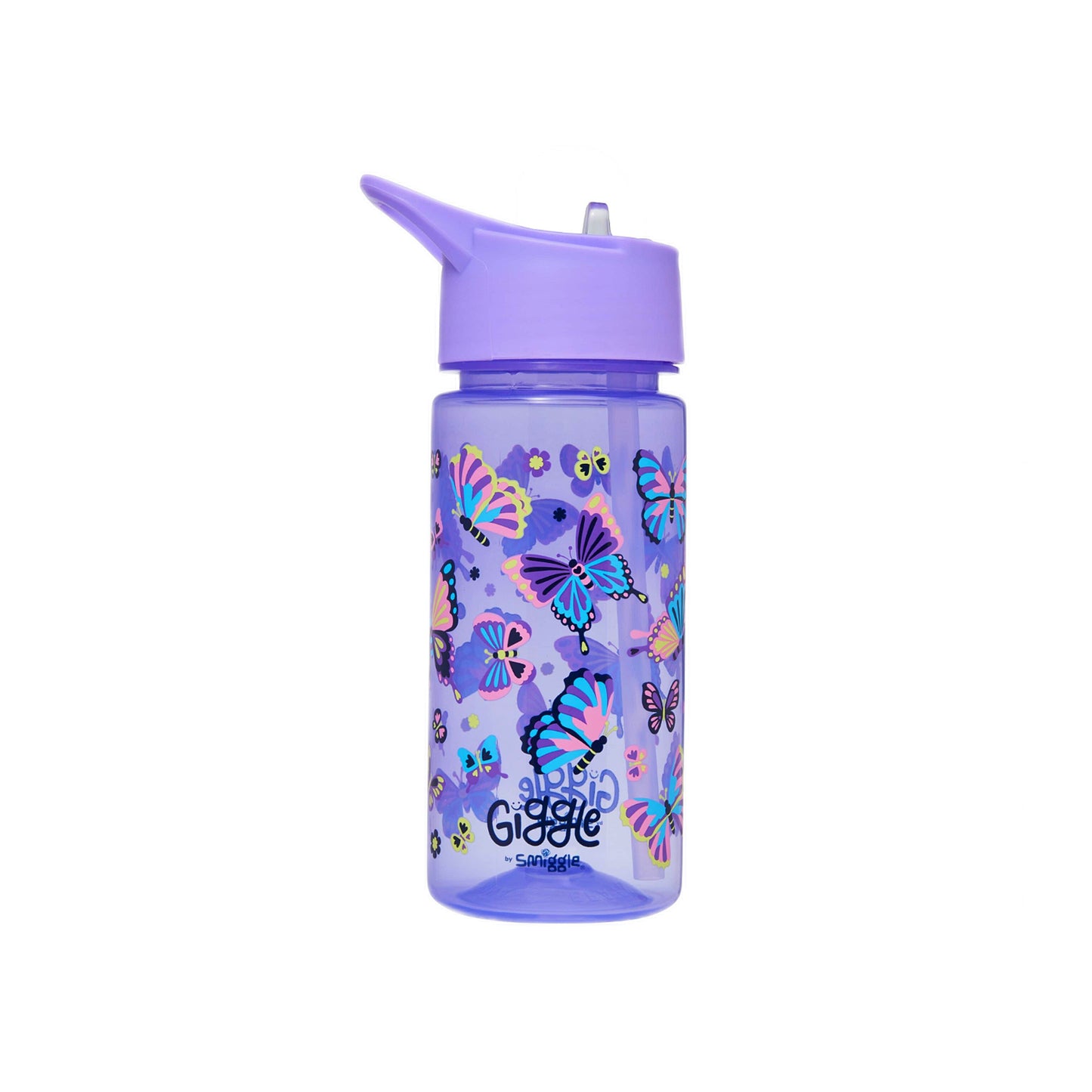 Giggle By Smiggle Plastic Drink Bottle 450ml - Lilac - Diaper Yard Gh