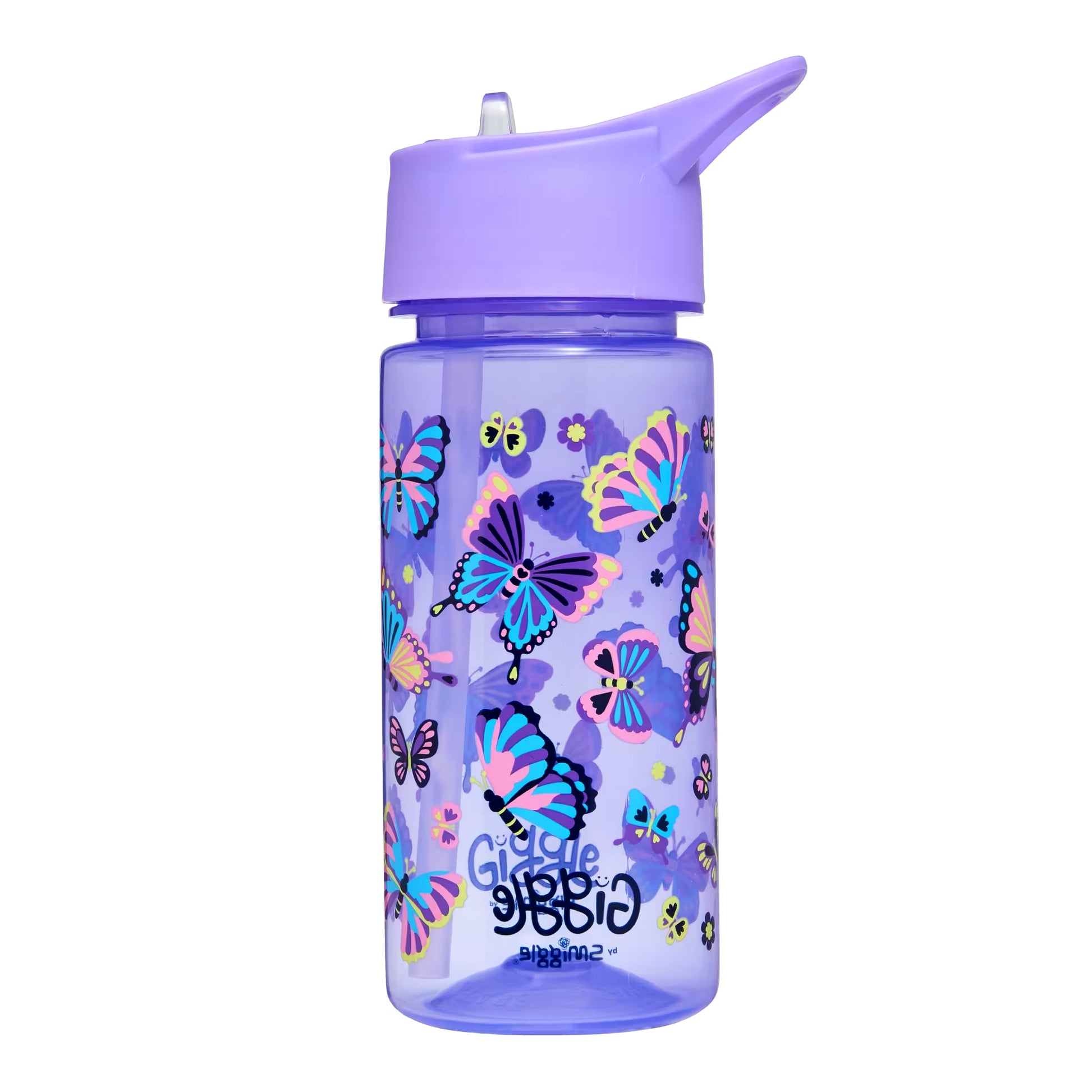 Giggle By Smiggle Plastic Drink Bottle 450ml - Lilac - Diaper Yard Gh