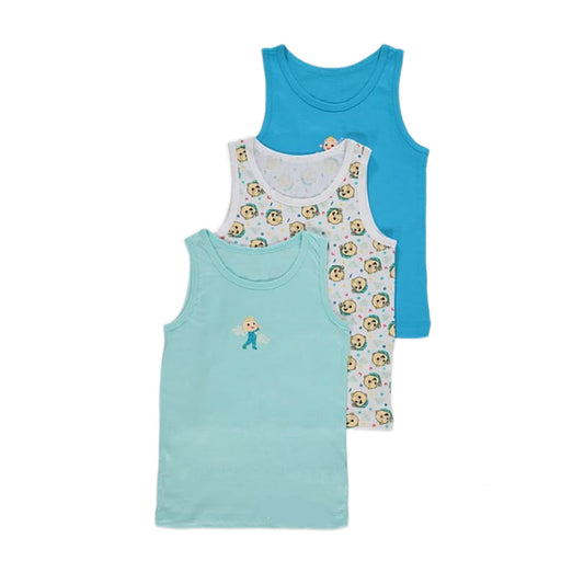 CoComelon Assorted Character Print Vests 3 Pack 12-18m - Diaper Yard Gh