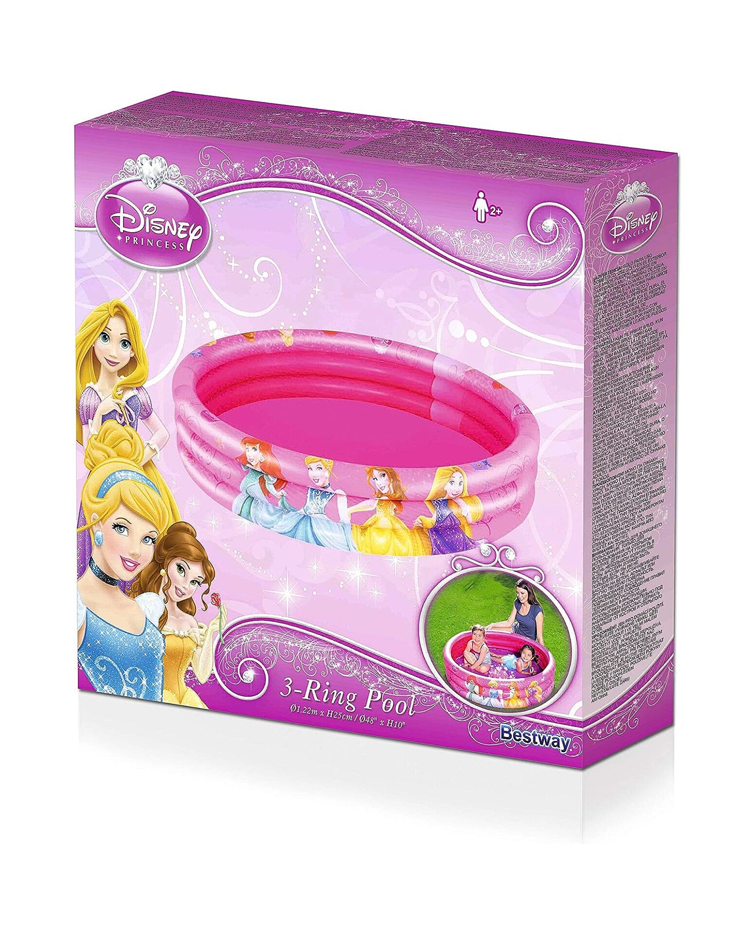 Bestway Disney Princess 3 Ring Above Ground Pool - Diaper Yard Gh