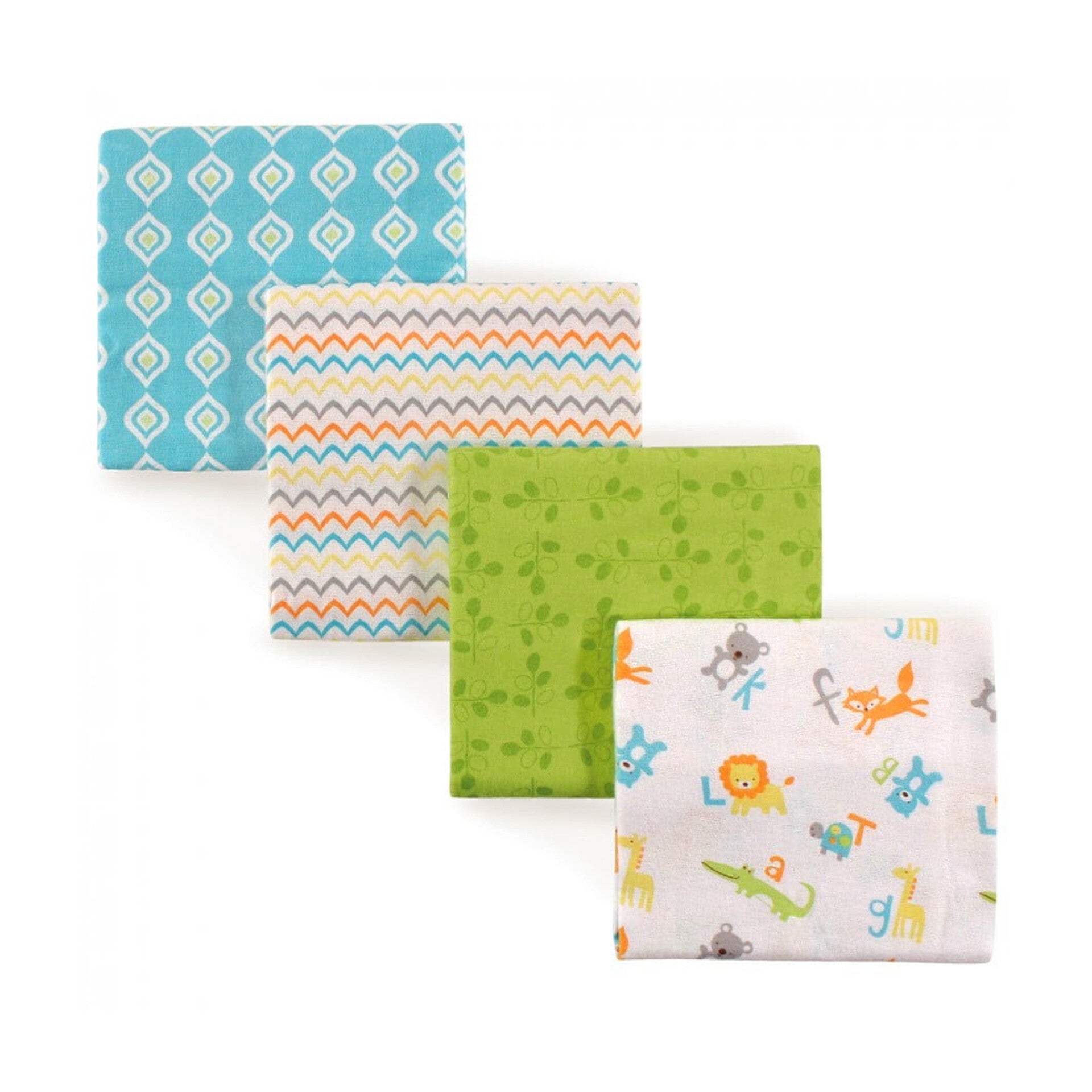 Luvable Friends Unisex Baby Cotton Flannel Receiving Blankets, Abc, One Size - Diaper Yard Gh