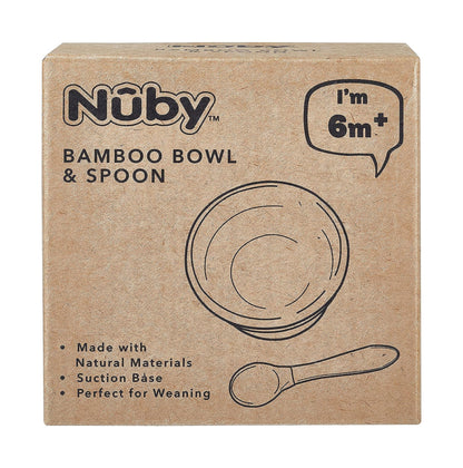 Nuby Bamboo Bowl and Spoon, Weaning Tableware - Diaper Yard Gh