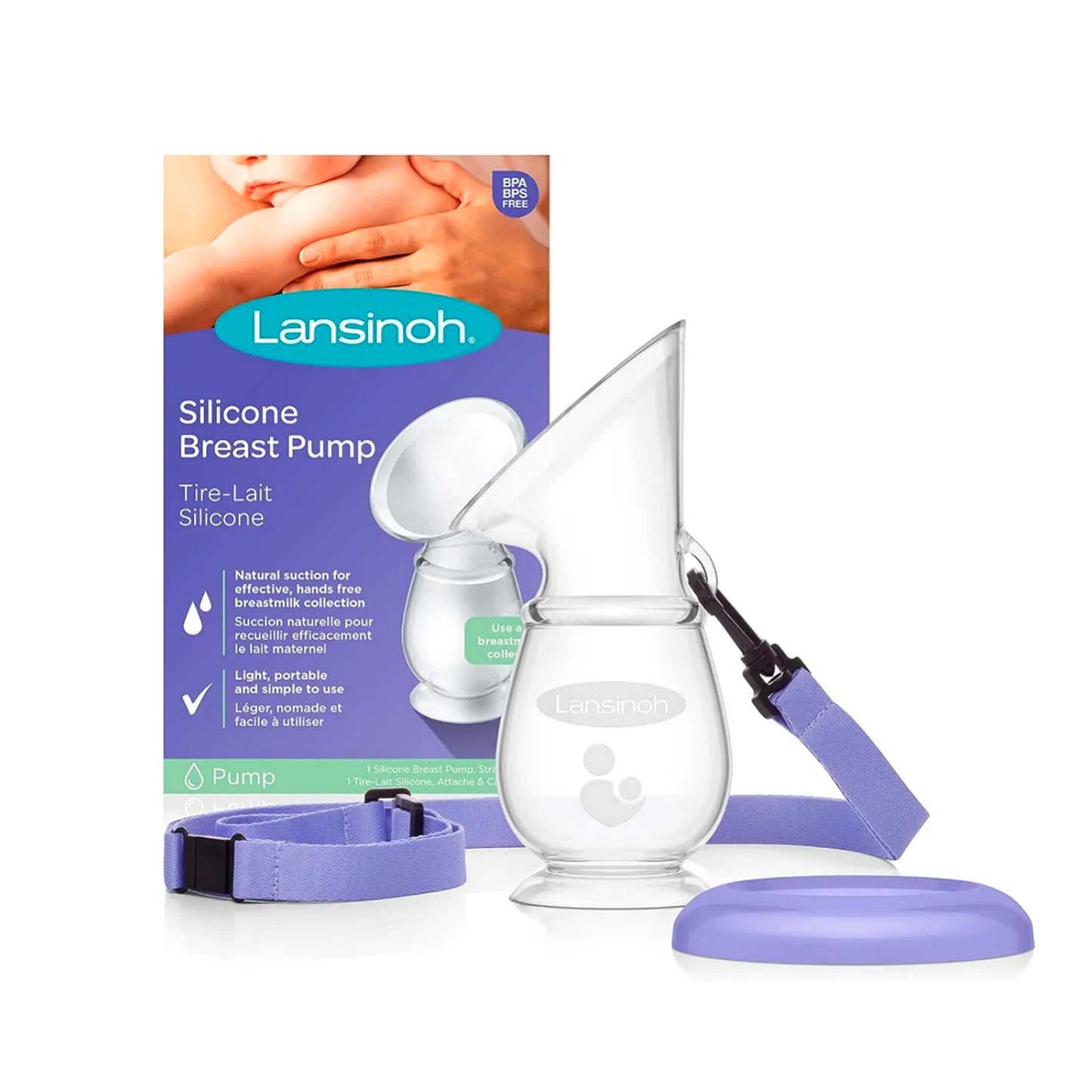 Lansinoh Silicone Manual Breast Pump Collector for Breastmilk - Diaper Yard Gh