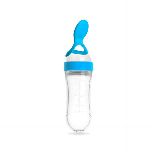 Silicone Baby Bottle with Spoon Feeder - Diaper Yard Gh