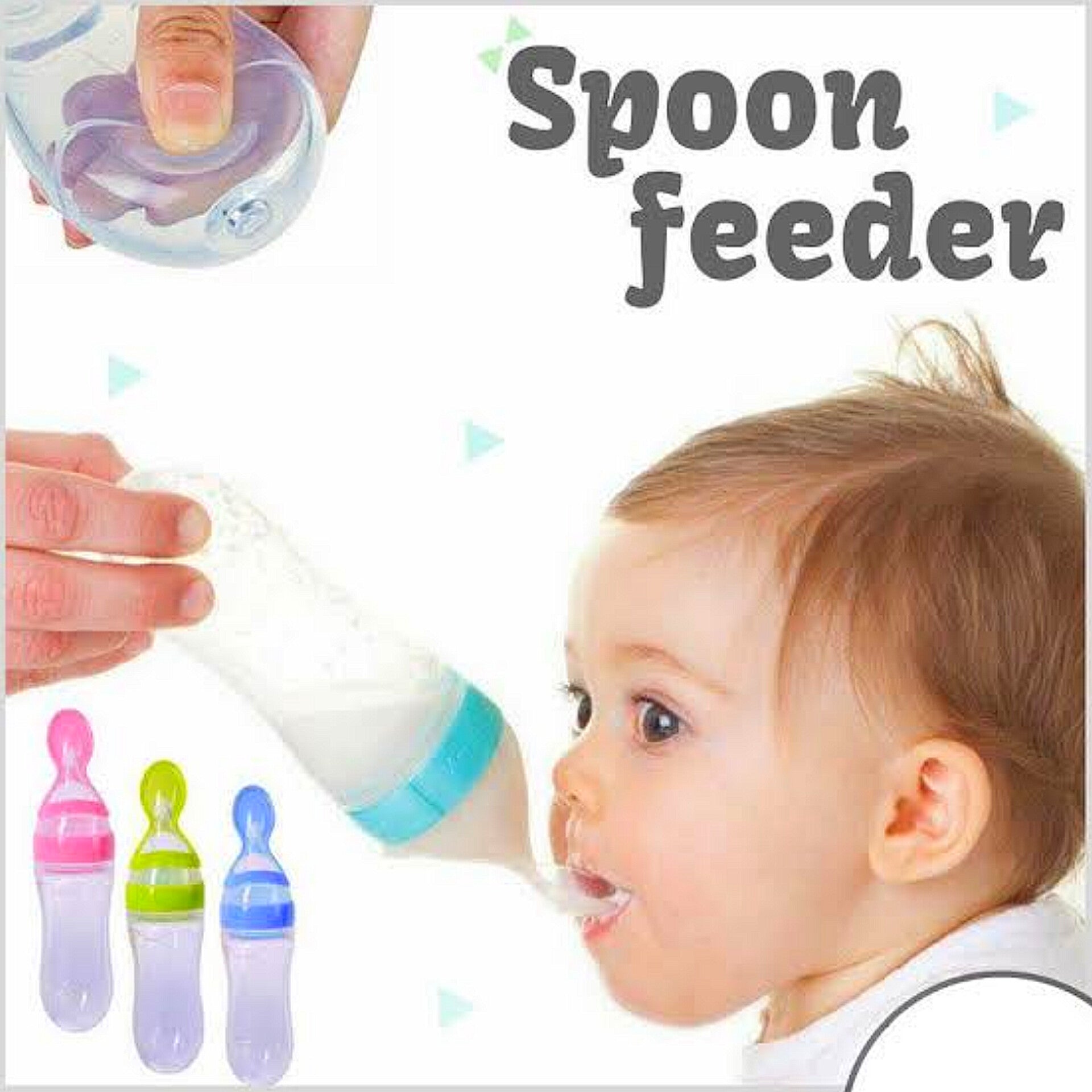 Silicone Baby Bottle with Spoon Feeder - Diaper Yard Gh