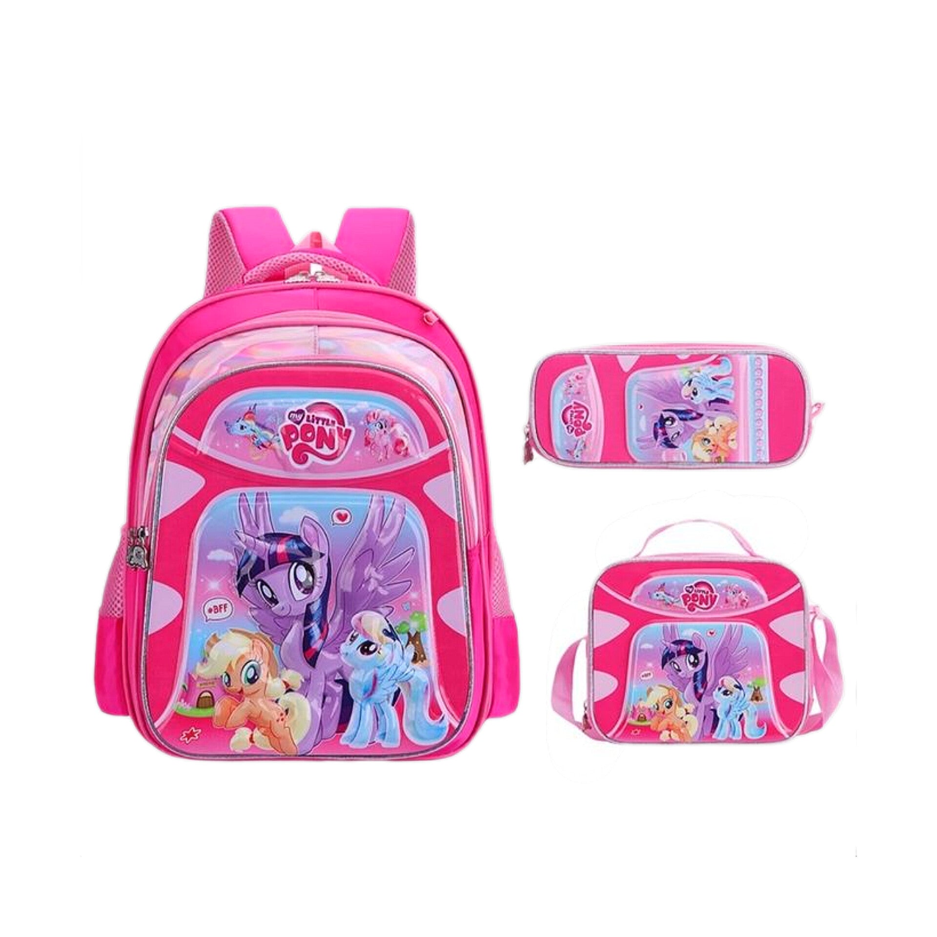 3D My Little Pony 3 in 1 Backpack Set - Diaper Yard Gh