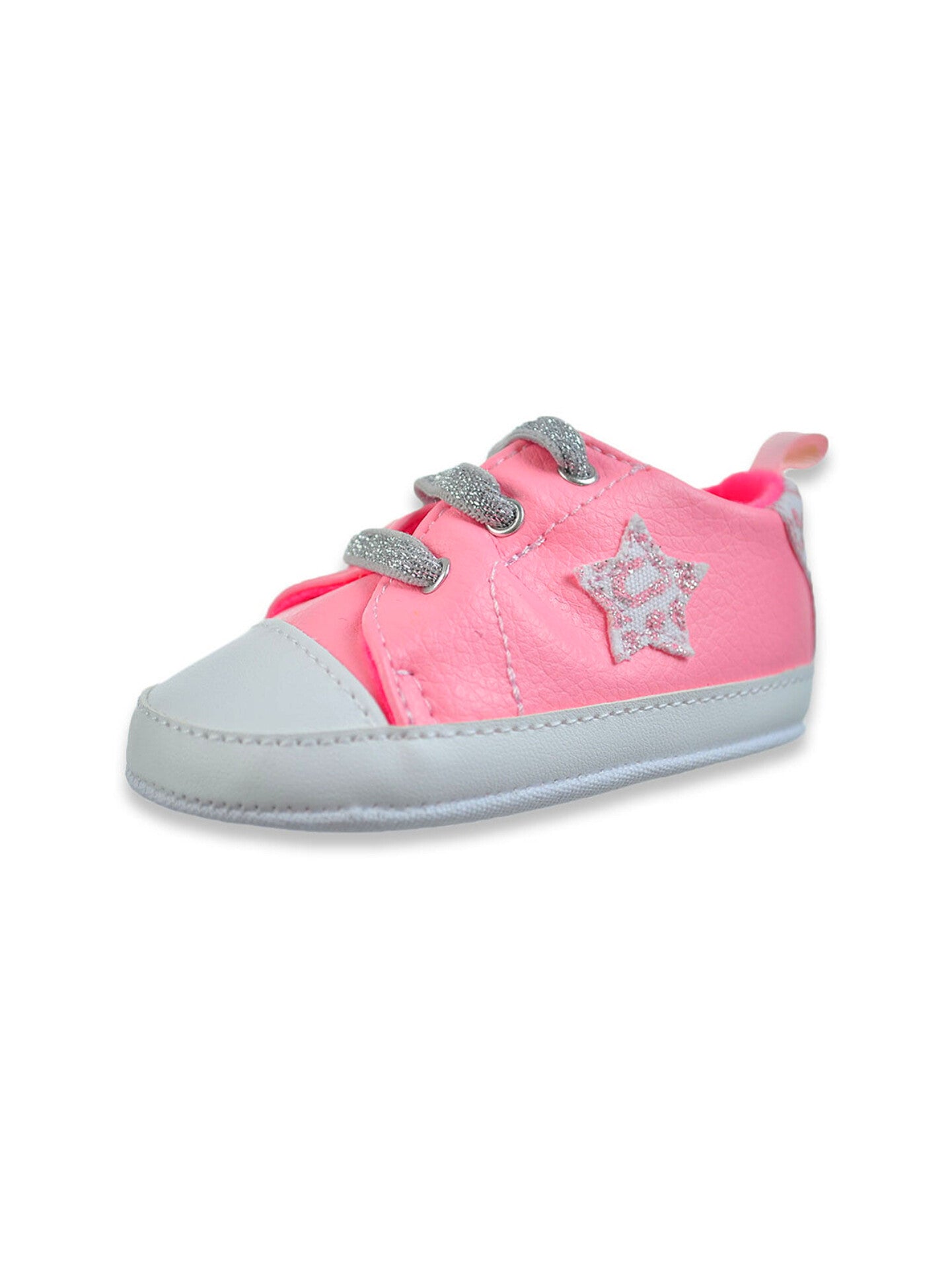 First Steps By Stepping Stones Baby Girls' Glitter Star Booties - Diaper Yard Gh