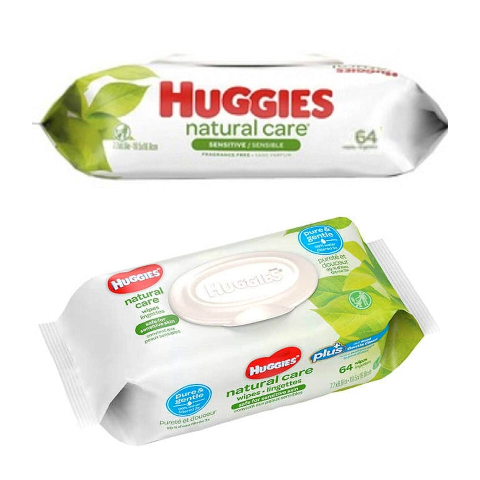 Huggies Natural Care Plus Wipes Single Pack - 64 Wipes - Diaper Yard Gh
