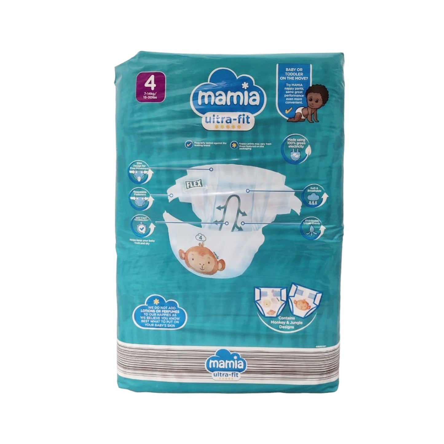 Baby Diapers- Mamia Diapers Size 4 Jumbo Pack - Diaper Yard Gh