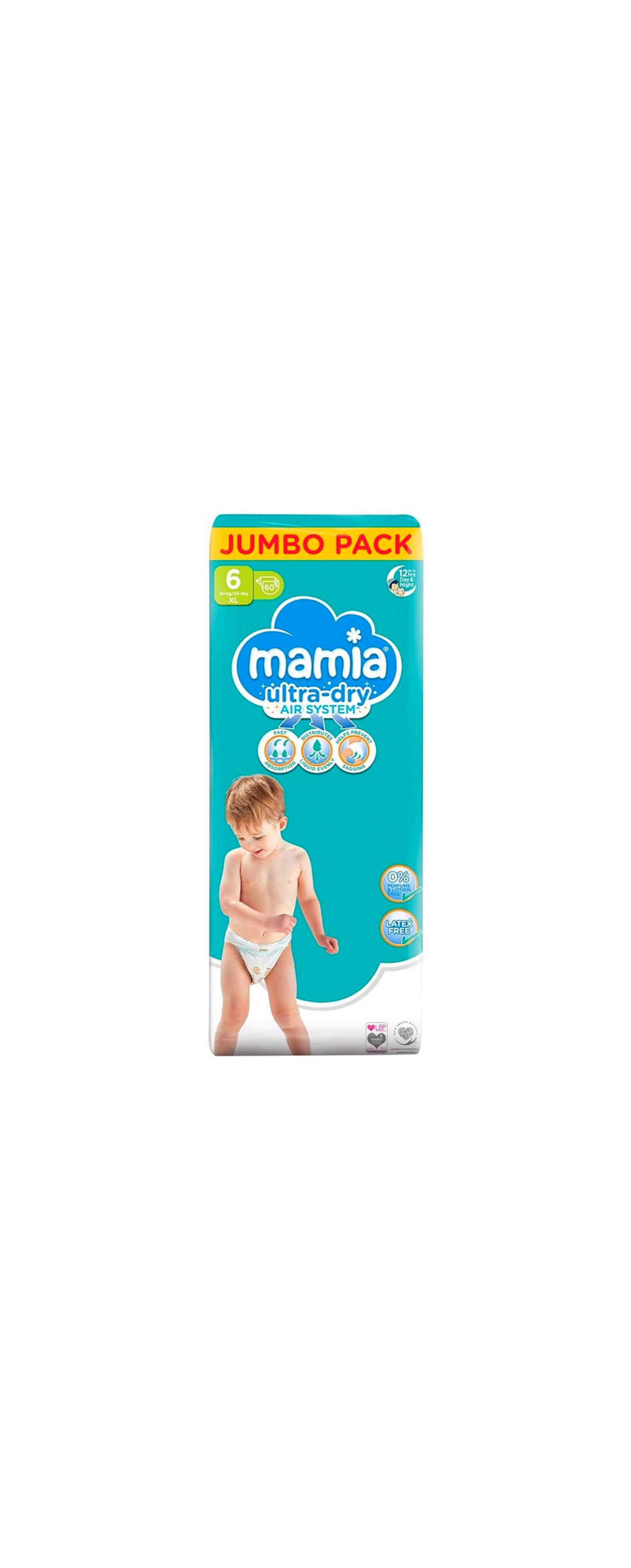 Baby Diapers- Mamia Diapers Size 6 Jumbo Pack - Diaper Yard Gh