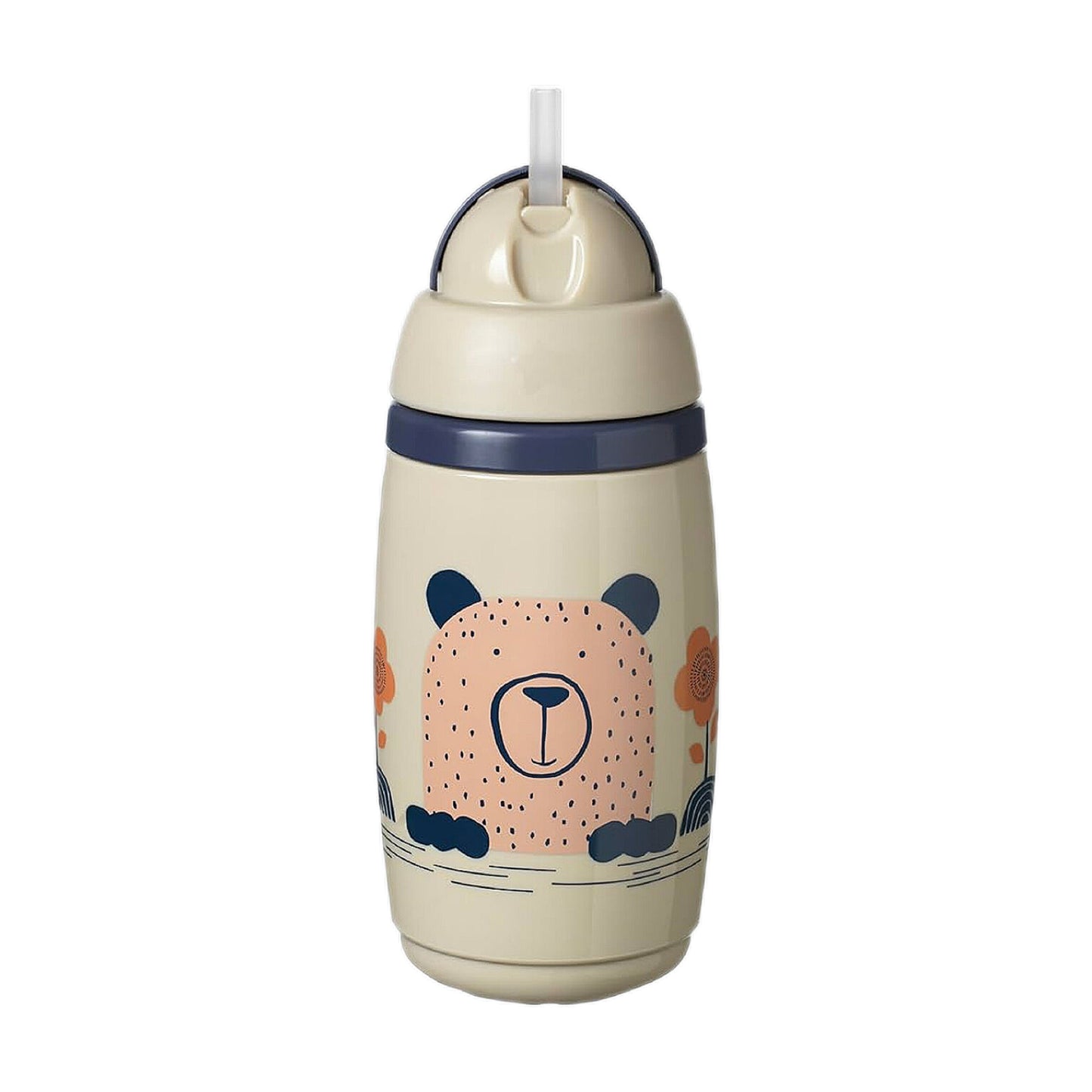 Tommee Tippee Grey Superstar Insulated straw bottle 266ml