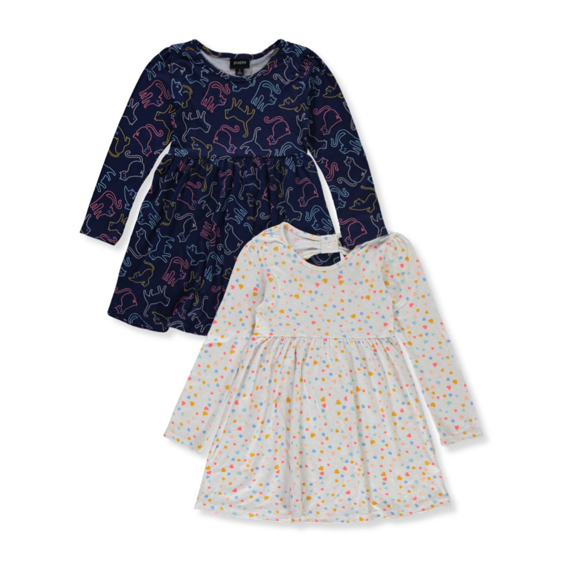 Picapino Girls' 2-Pack Dresses Navy - Diaper Yard Gh