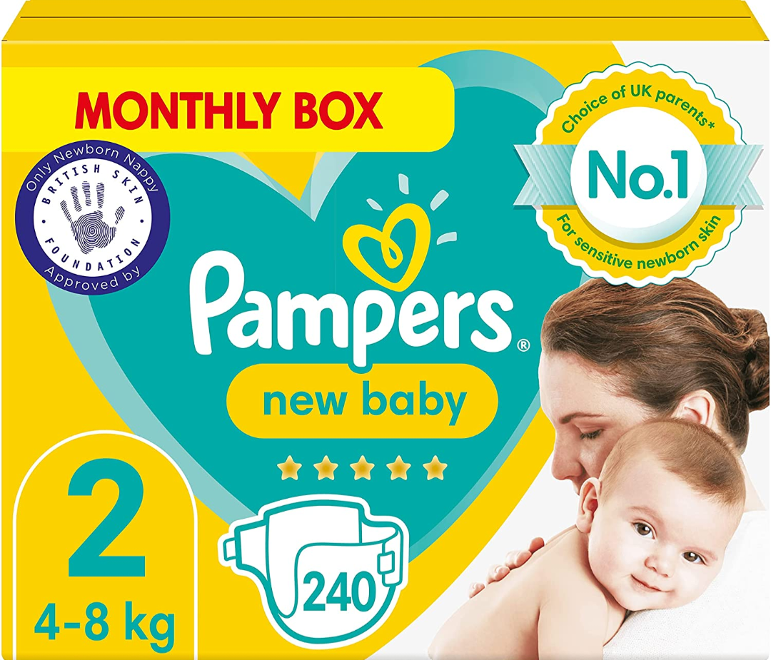 Pampers New Baby Diapers  Monthly Box Size 2 - Diaper Yard Gh