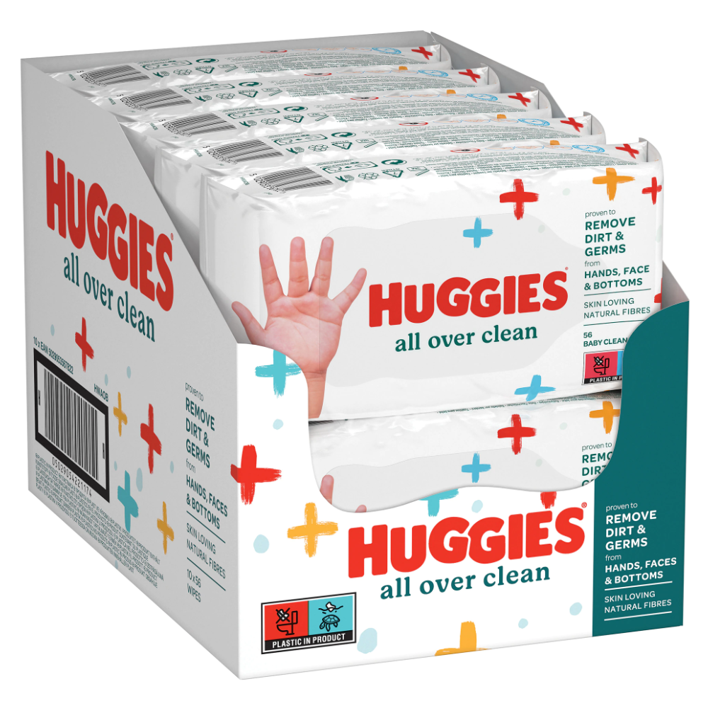 Huggies All Over Clean 10 Pack Box - Diaper Yard Gh