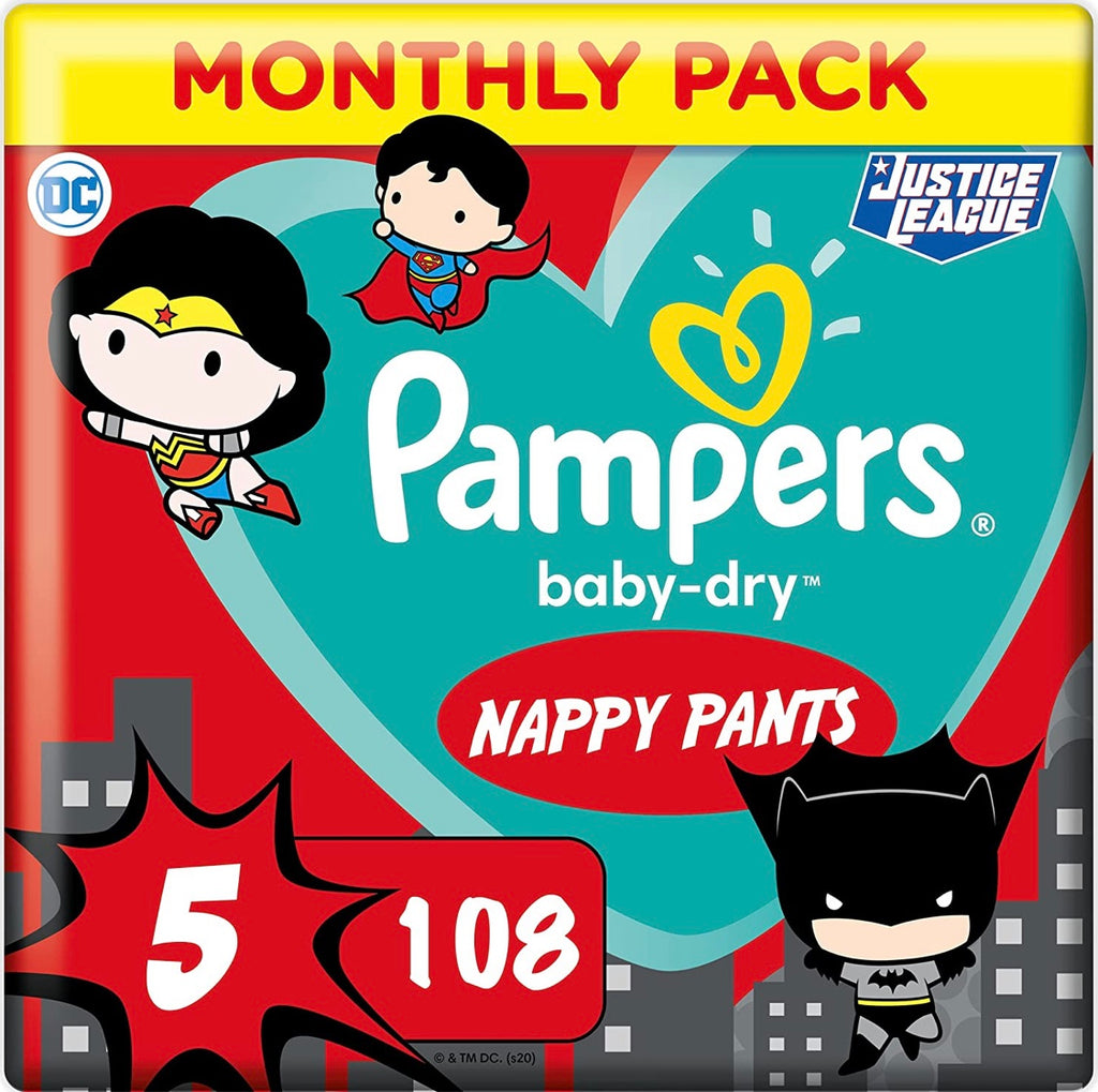 Pampers DC Comics Size 5 Pullup Nappy Pants - Diaper Yard Gh