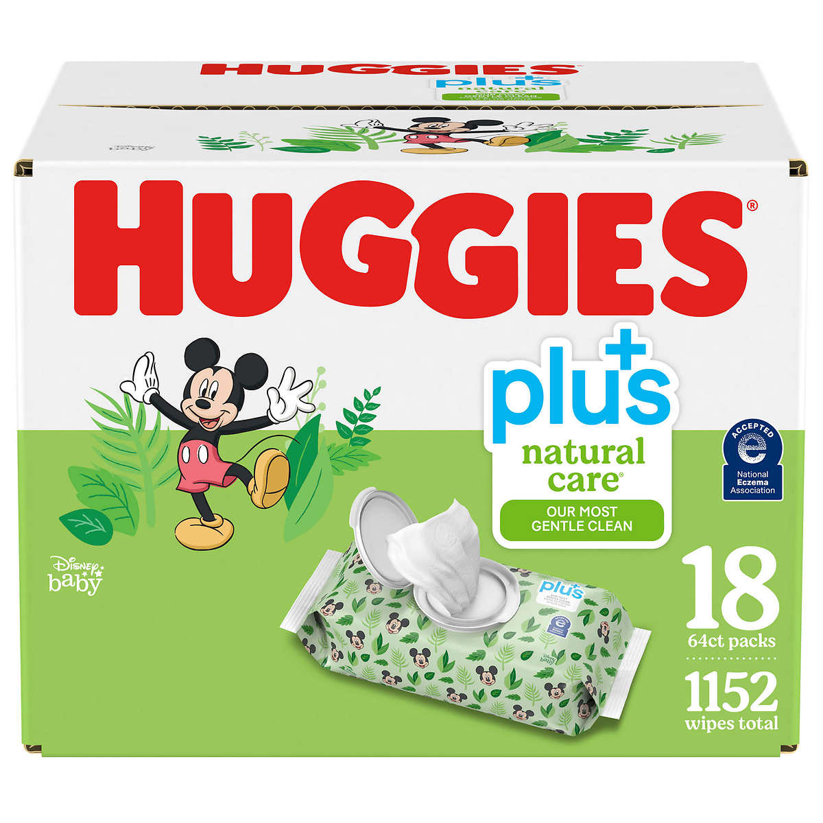 Huggies Natural Care Plus Wipes 18 Pack Box - Diaper Yard Gh