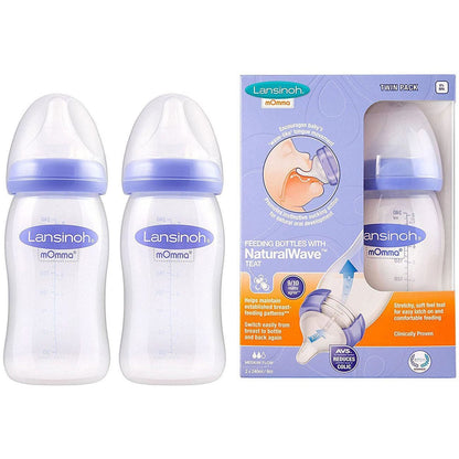 Lansinoh MOmma Feeding Bottle with Natural Wave Nipple 2 Pack - Diaper Yard Gh
