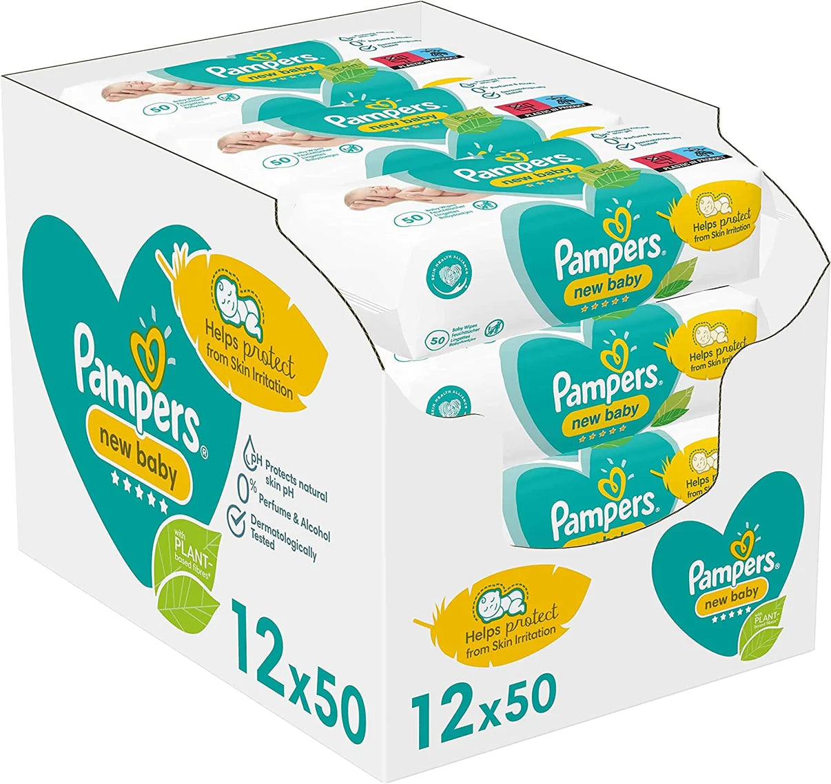 Pampers Wipes New Baby 12×50 Wipes - Diaper Yard Gh