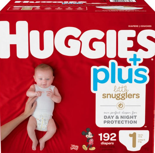 Huggies Little Snugglers Plus Newborn Diapers Size 1 - Diaper Yard Gh