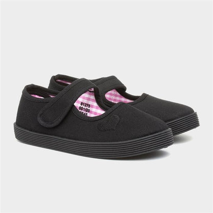 Girls Black Plimsolls - Diaper Yard Gh