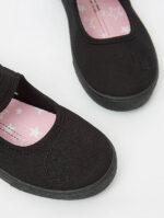 Girls Black Plimsolls - Diaper Yard Gh