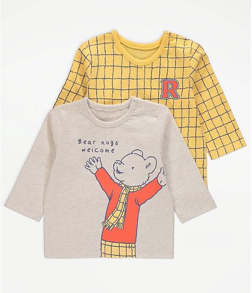 Rupert Bear Character Print Long Sleeve Tops 2 Pack 0-3m - Diaper Yard Gh