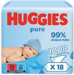 Huggies Pure, Baby Wipes, 18 Packs (1008 Wipes) - Diaper Yard Gh