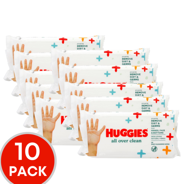 Huggies All Over Clean 10 Pack Box - Diaper Yard Gh