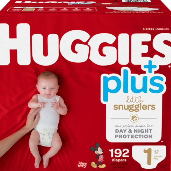 Huggies Little Snugglers Plus Newborn Diapers Size 1 - Diaper Yard Gh