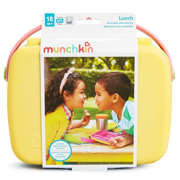 Munchkin Lunch™ Bento Box with Stainless Steel Utensils - Diaper Yard Gh