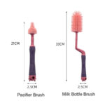 Baby Silicone Bottle Brush With Straw Brush - Diaper Yard Gh