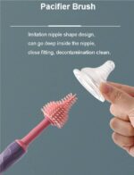 Baby Silicone Bottle Brush With Straw Brush - Diaper Yard Gh