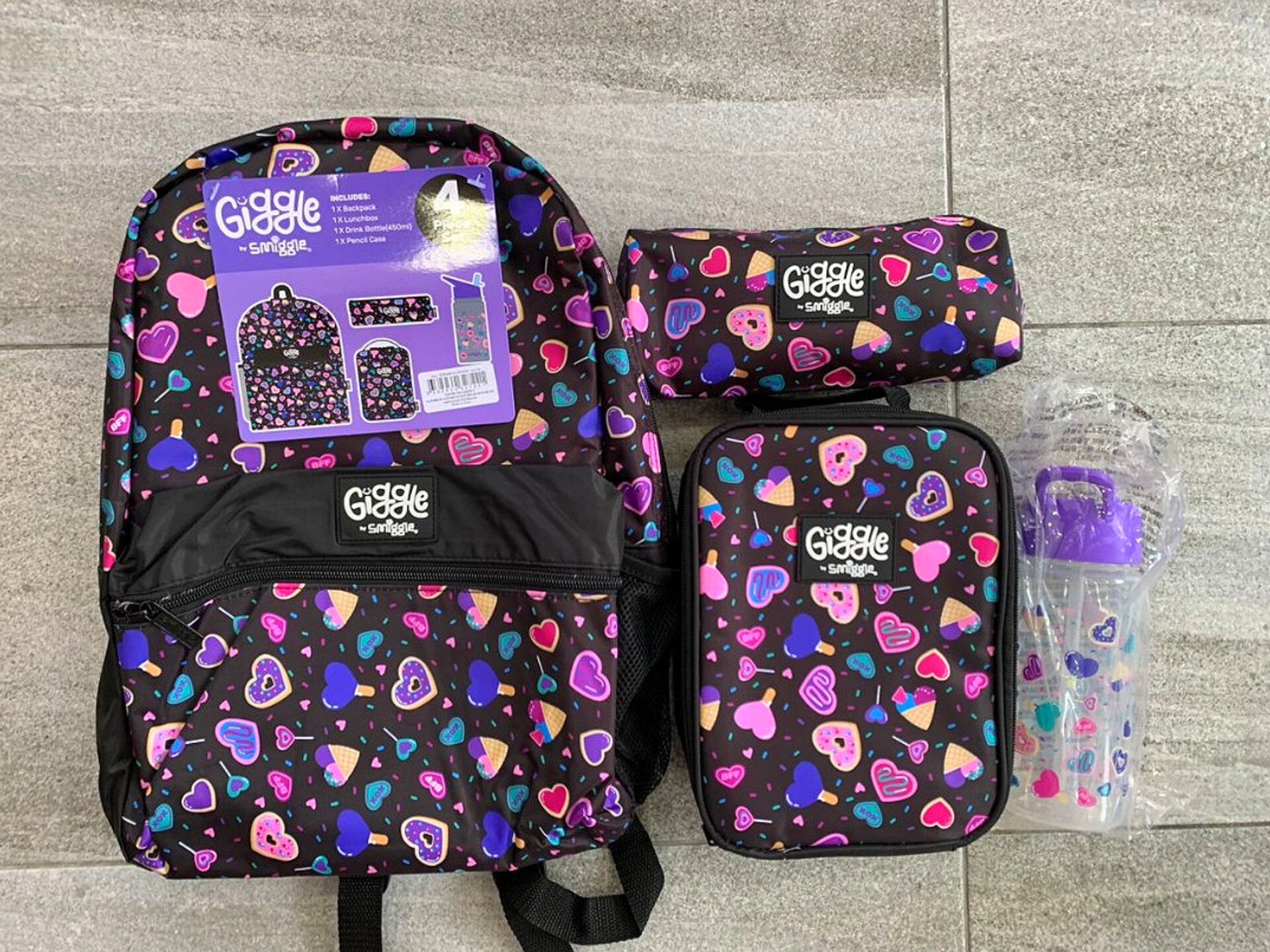 Giggle by Smiggle 4 Piece Backpack Set - Diaper Yard Gh