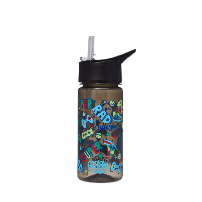 Giggle By Smiggle Plastic Drink Bottle 450ml-  Black - Diaper Yard Gh