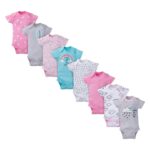 Gerber® 8-Pack Baby Girls Clouds Short-Sleeve Onesies® Bodysuits - Diaper Yard Gh