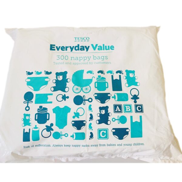 Tesco Everyday Value 300 Nappy Bags - Diaper Yard Gh