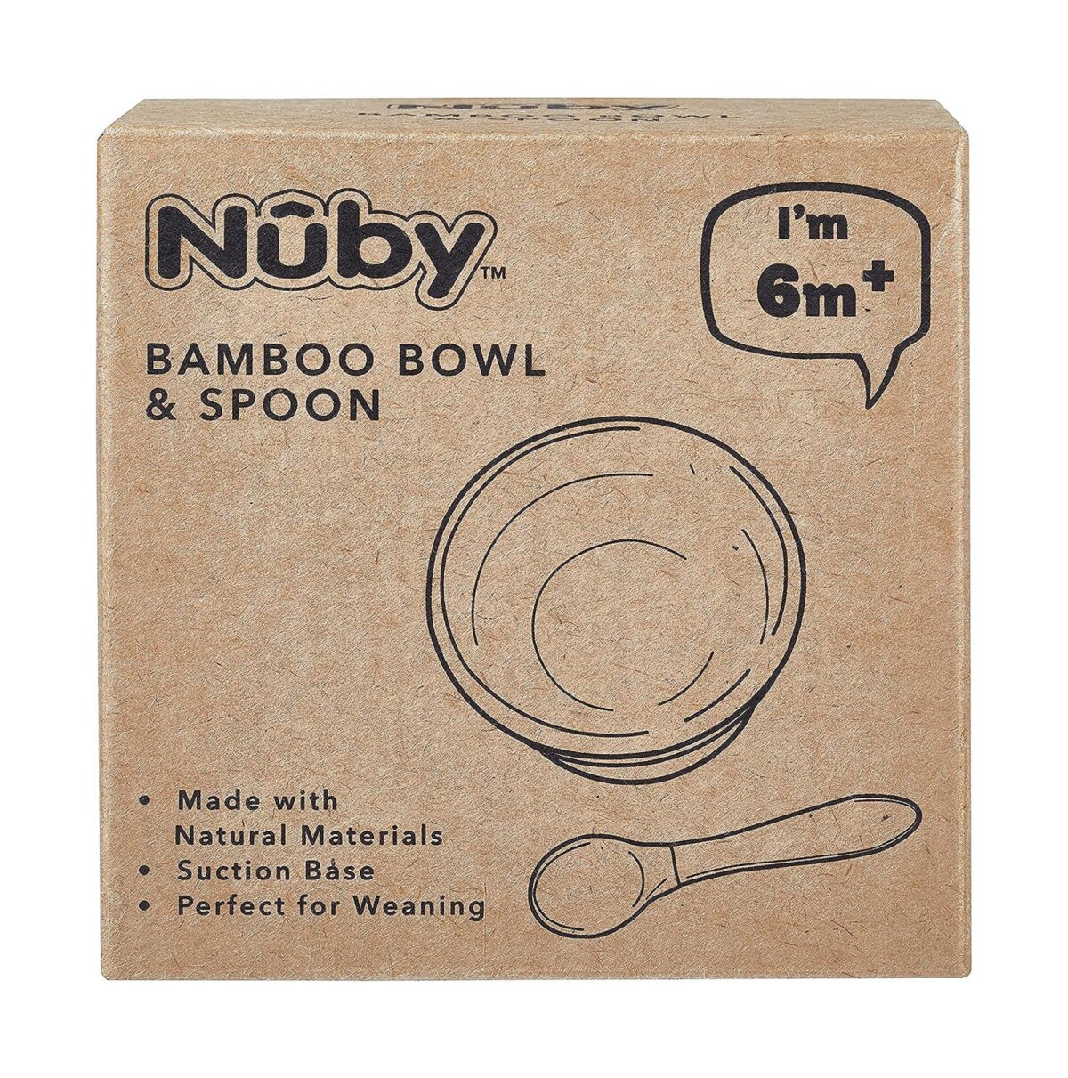 Nuby Bamboo Bowl and Spoon, Weaning Tableware - Diaper Yard Gh