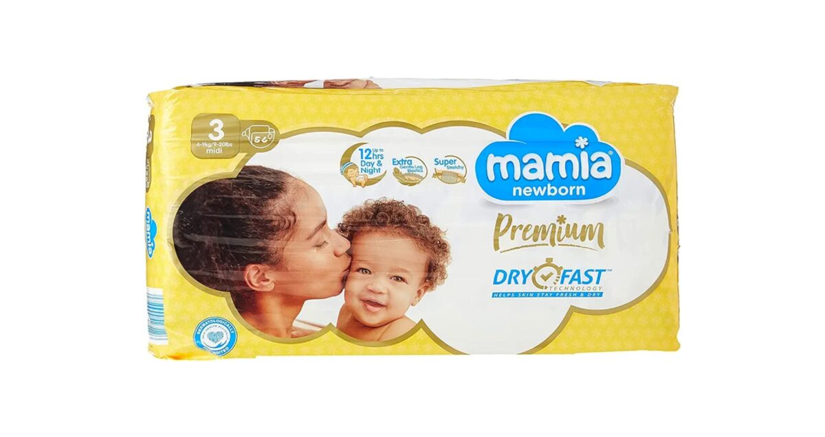 Baby Diapers- Mamia Premium Diapers Size 3 Pack - Diaper Yard Gh