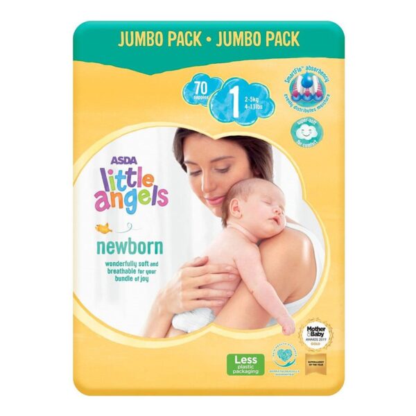 Baby Diapers- Little Angels Newborn Diapers Size 1 Jumbo Pack - Diaper Yard Gh