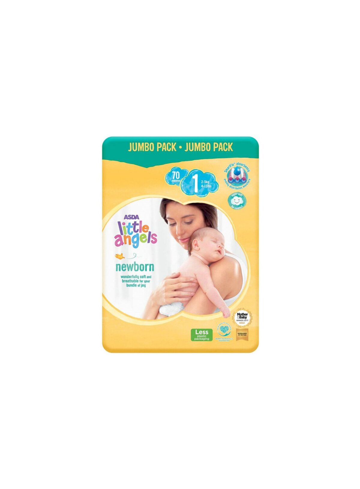 Baby Diapers- Little Angels Newborn Diapers Size 1 Jumbo Pack - Diaper Yard Gh