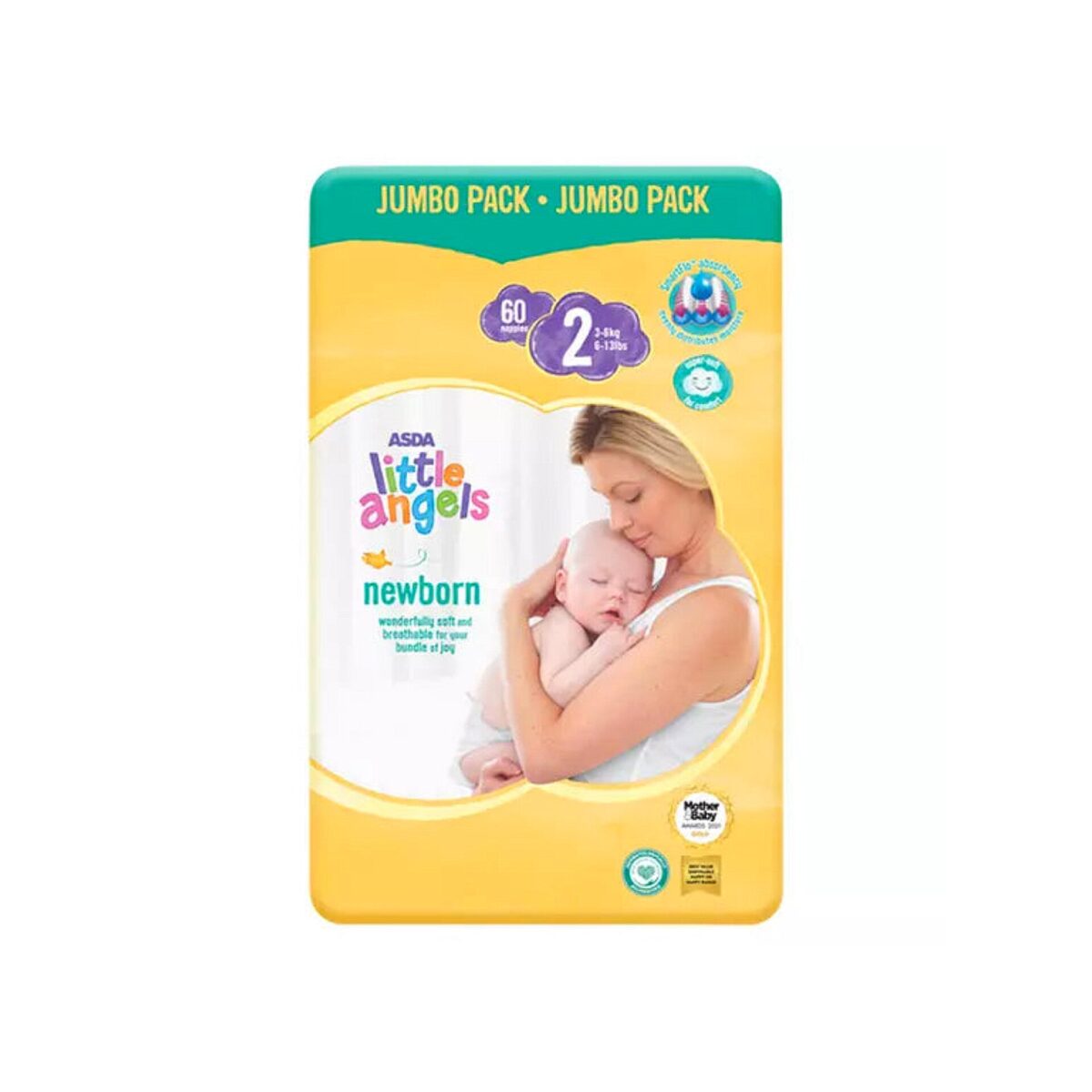 Baby Diapers- Little Angels Newborn Diapers Size 2 Jumbo Pack - Diaper Yard Gh