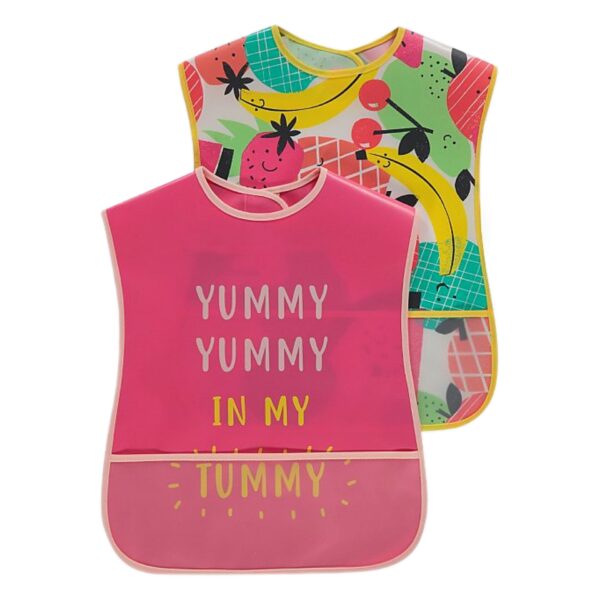 Printed Crumb Catcher Bibs 2 Pack - Diaper Yard Gh