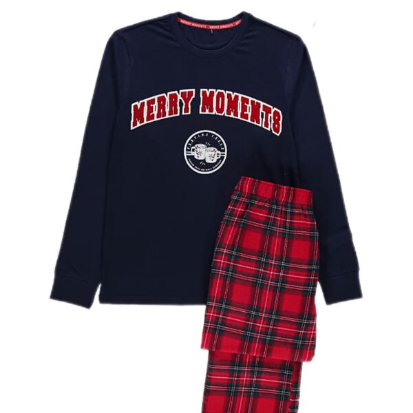 Matching Navy Merry Moments Christmas Pyjamas - Diaper Yard Gh