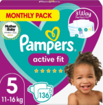 Pampers Active Fit Diapers Monthly Box Size 5 - Diaper Yard Gh