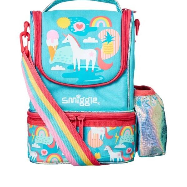 Smiggle Cyan Go Junior Strap Lunchbox - Diaper Yard Gh