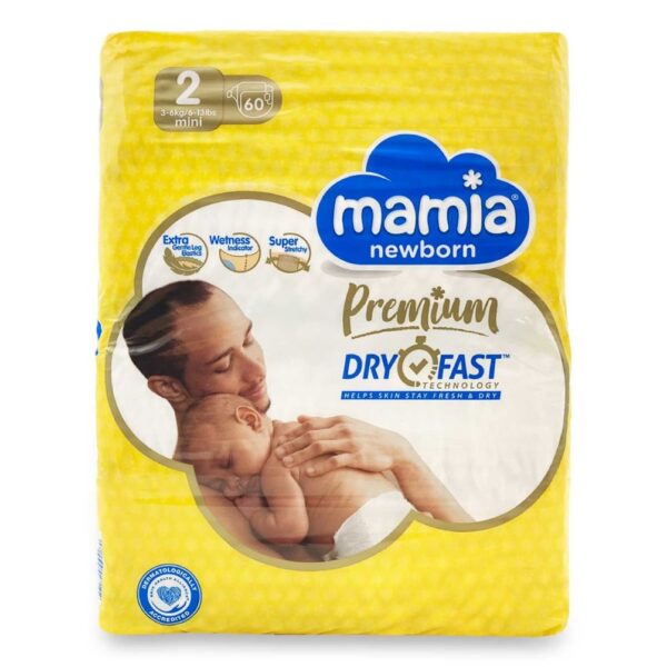 Baby Diapers- Mamia Premium Diapers Size 2 Jumbo Pack - Diaper Yard Gh